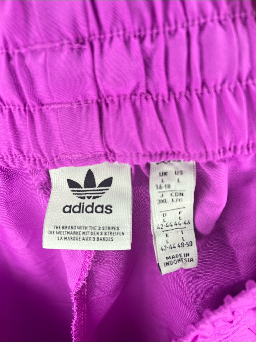 adidas Originals Purple Burst Cargo Pants Womens L Wide Leg Y2K Streetwear - Picture 5 of 9